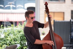 The Jeanine Ouderkirk Quartet performs during Jazz on Jay at Jay Square in Schenectady on Thursday, July 10, 2025. Photo by Kevin Montano for Proctors Collaborative.