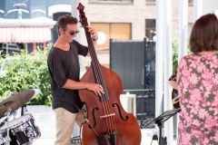 The Jeanine Ouderkirk Quartet performs during Jazz on Jay at Jay Square in Schenectady on Thursday, July 10, 2025. Photo by Kevin Montano for Proctors Collaborative.