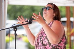 The Jeanine Ouderkirk Quartet performs during Jazz on Jay at Jay Square in Schenectady on Thursday, July 10, 2025. Photo by Kevin Montano for Proctors Collaborative.