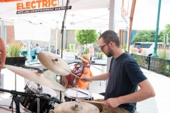 The Jeanine Ouderkirk Quartet performs during Jazz on Jay at Jay Square in Schenectady on Thursday, July 10, 2025. Photo by Kevin Montano for Proctors Collaborative.