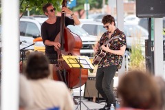 The Jeanine Ouderkirk Quartet performs during Jazz on Jay at Jay Square in Schenectady on Thursday, July 10, 2025. Photo by Kevin Montano for Proctors Collaborative.