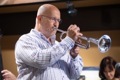 The Jeff "Siege" Siegel Quartet performs during Jazz on Jay in Robb Alley at Proctors in Schenectady on Thursday, June 26, 2025. Photo by Kevin Montano for Proctors Collaborative.