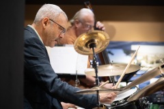 The Jeff "Siege" Siegel Quartet performs during Jazz on Jay in Robb Alley at Proctors in Schenectady on Thursday, June 26, 2025. Photo by Kevin Montano for Proctors Collaborative.