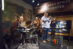 The Jeff "Siege" Siegel Quartet performs during Jazz on Jay in Robb Alley at Proctors in Schenectady on Thursday, June 26, 2025. Photo by Kevin Montano for Proctors Collaborative.