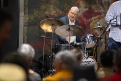 The Jeff "Siege" Siegel Quartet performs during Jazz on Jay in Robb Alley at Proctors in Schenectady on Thursday, June 26, 2025. Photo by Kevin Montano for Proctors Collaborative.