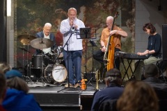 The Jeff "Siege" Siegel Quartet performs during Jazz on Jay in Robb Alley at Proctors in Schenectady on Thursday, June 26, 2025. Photo by Kevin Montano for Proctors Collaborative.