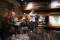 The Jeff "Siege" Siegel Quartet performs during Jazz on Jay in Robb Alley at Proctors in Schenectady on Thursday, June 26, 2025. Photo by Kevin Montano for Proctors Collaborative.