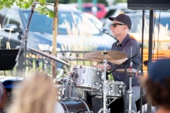 The Art D’echo Trio performs during Jazz on Jay in Jay Square in Schenectady, NY on Thursday, July 18, 2025. Photo by Kevin Montano for Proctors Collaborative.