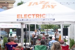 Todd Nelson and JazzAmericana perform as part of Jazz On Jay in Jay Square in Schenectady on Thursday, June 12, 2025. Jazz On Jay is a series of free jazz concerts every Thursday throughout the summer. Photo by Kevin Montano for Proctors Collaborative.