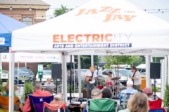 Todd Nelson and JazzAmericana perform as part of Jazz On Jay in Jay Square in Schenectady on Thursday, June 12, 2025. Jazz On Jay is a series of free jazz concerts every Thursday throughout the summer. Photo by Kevin Montano for Proctors Collaborative.